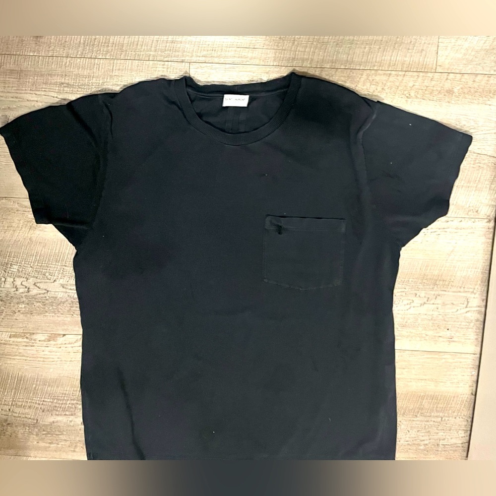 Saint Laurent Black Pocket T-shirt with Logo Size Large